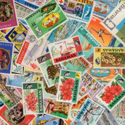 Bahamas timbres de collection tous différents.