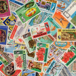 Bahamas timbres de collection tous différents.