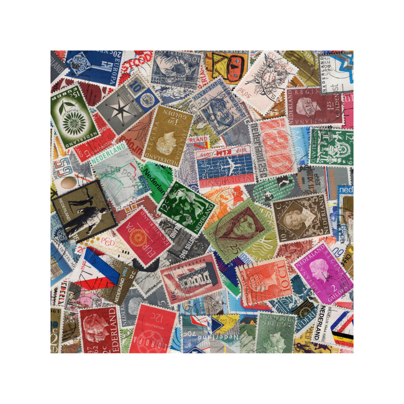 Pays-Bas 100 timbres grands formats de collection.