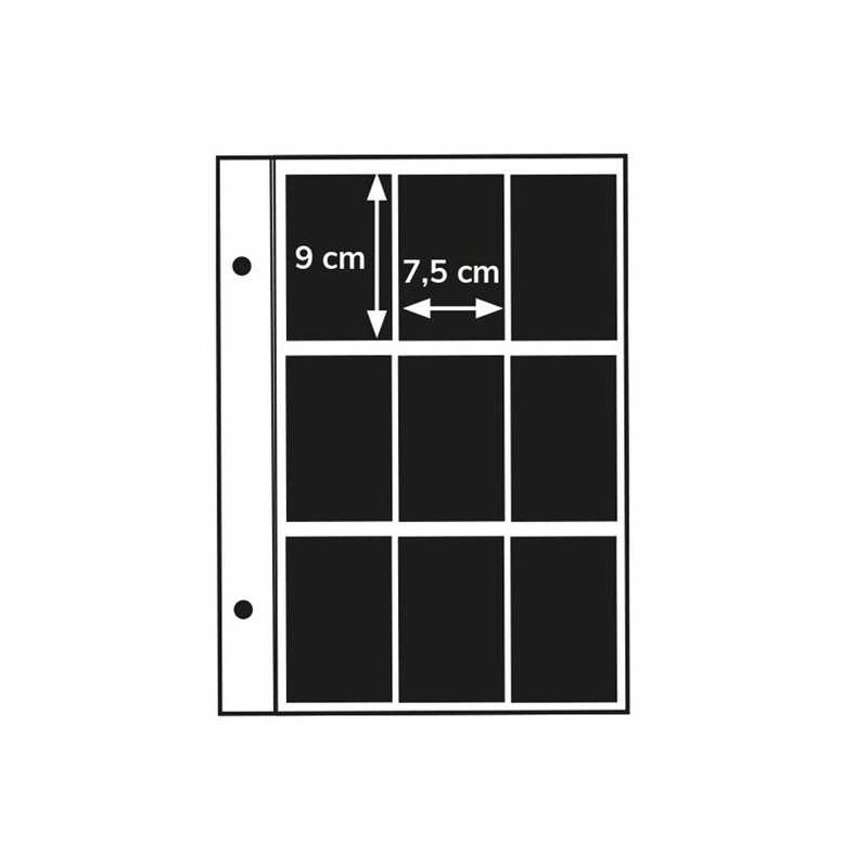 Recharges FUTURA C20 (x5) - Feuilles Avec Fond Noir Amovible 11,5 X 29 Cm