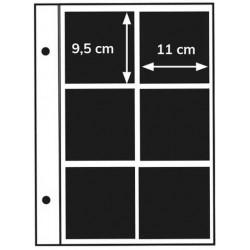 Recharges Futura Yvert à 6 poches verticales pour Crypto-timbres (E6).