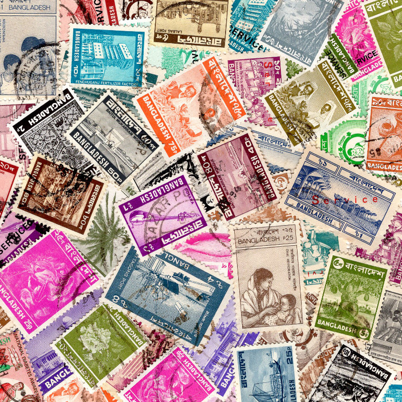 Bangladesh timbres de collection tous différents.
