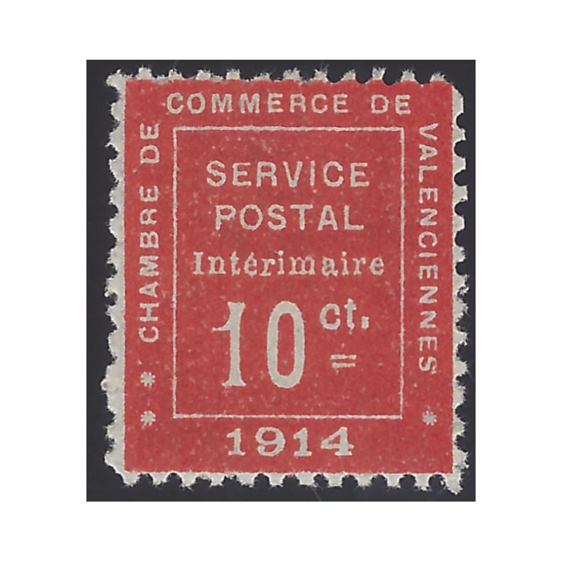 Timbre de guerre Valenciennes N°1 neuf**. R