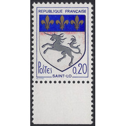 Saint-Lô timbre N°1510e variété rouge absente neuf**.