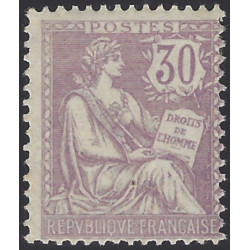Mouchon retouché timbre de France N°128 neuf**.
