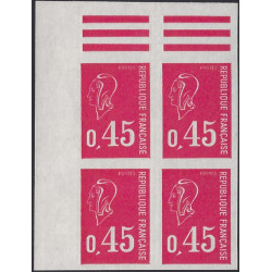 Marianne de Béquet timbre N°1663 essai de couleur rose en bloc de 4 neuf**. RR
