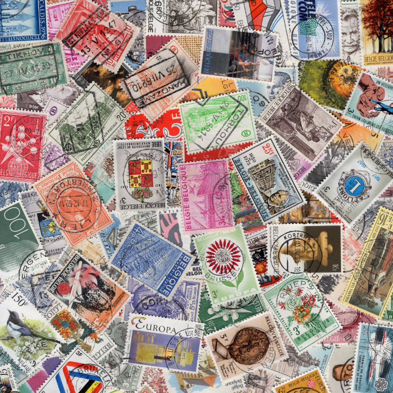 Belgique timbres de collection grands formats.