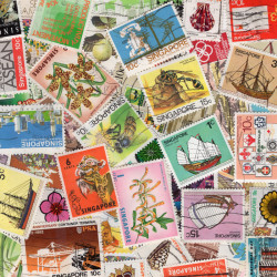 Singapour timbres de collection tous différents.