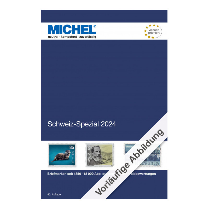 Catalogue de cotation Michel timbres de Suisse spécialisé 2022-2023.