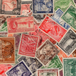 Guyane Britannique 25 timbres de collection tous différents.