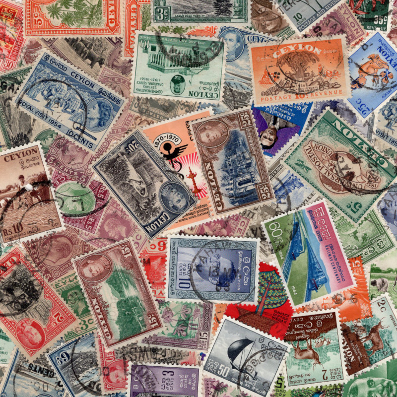 Inde timbres de collection tous différents.