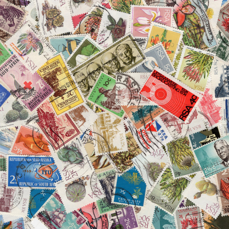 Afrique du Sud timbres de collection tous différents.