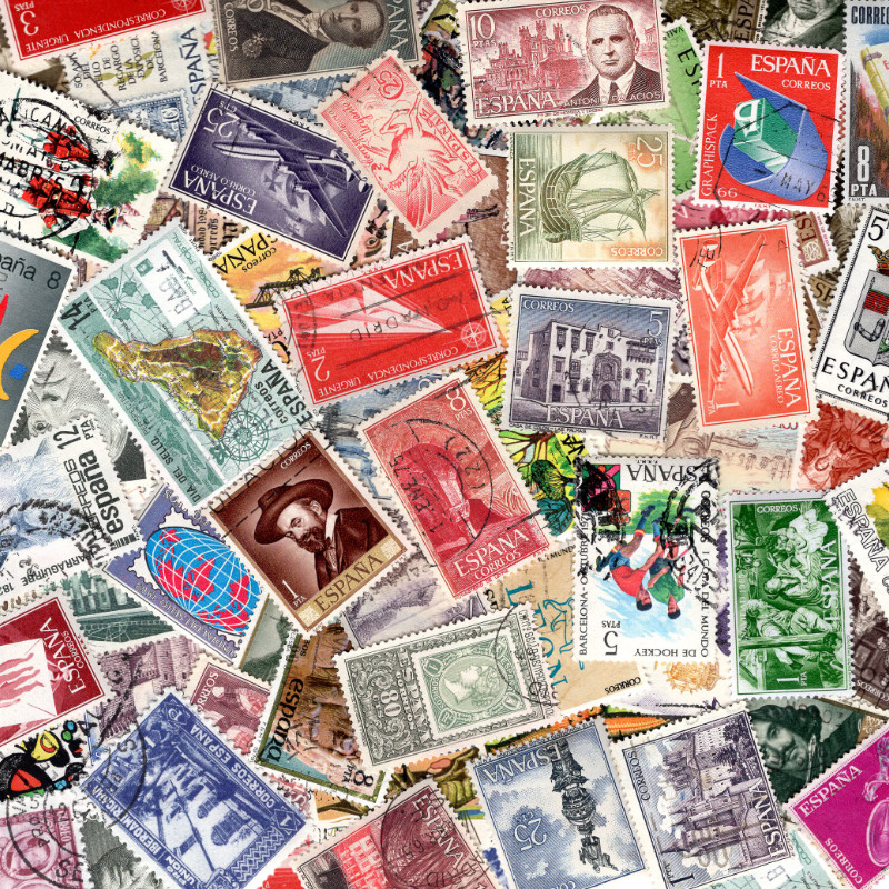 Espagne timbres de collection grands formats.