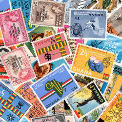 Ghana timbres de collection tous différents.