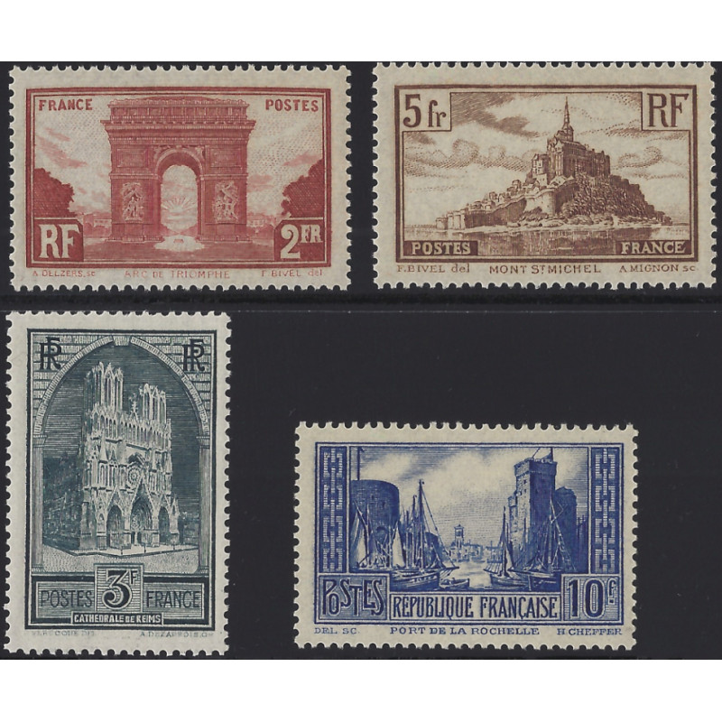Monuments et sites timbres de France N°258-261 neufs**.