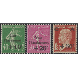 Caisse d'Amortissement timbres de France N° 253-255 neuf**.