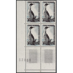Cormoran timbre T.A.A.F. N°14 bloc de 4 cdf neuf**.