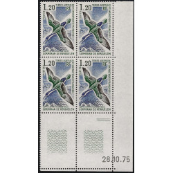 Cormoran de Kerguelen timbre T.A.A.F. N°59 bloc de 4 coin daté neuf**.