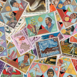 Haïti 25 timbres de collection tous différents.