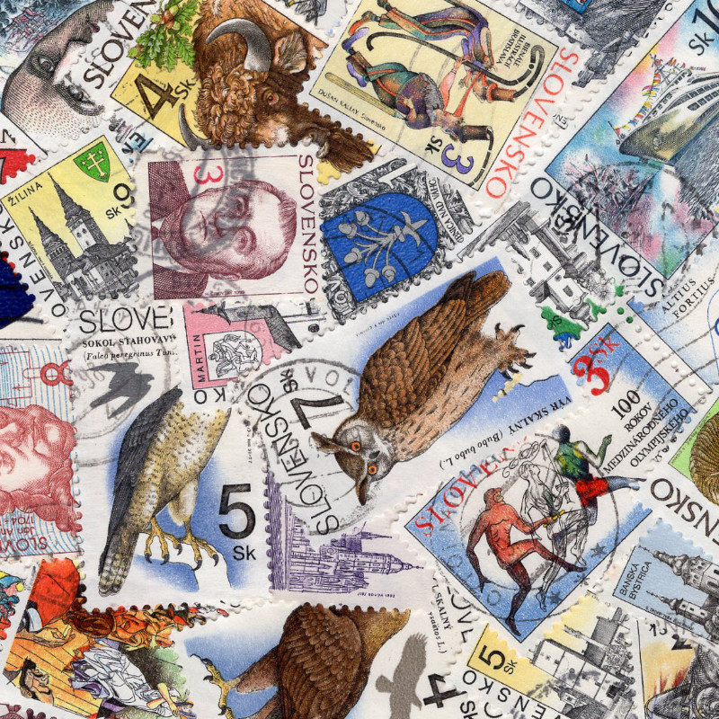 Slovaquie timbres de collection tous différents.