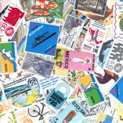 Mexique 50 timbres de collection tous différents.