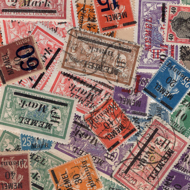 Memel timbres de collection tous différents.