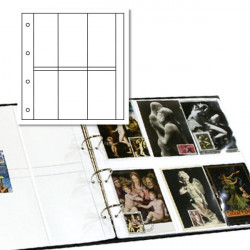 Recharges Yvert à 6 cases verticales pour cartes postales modernes.