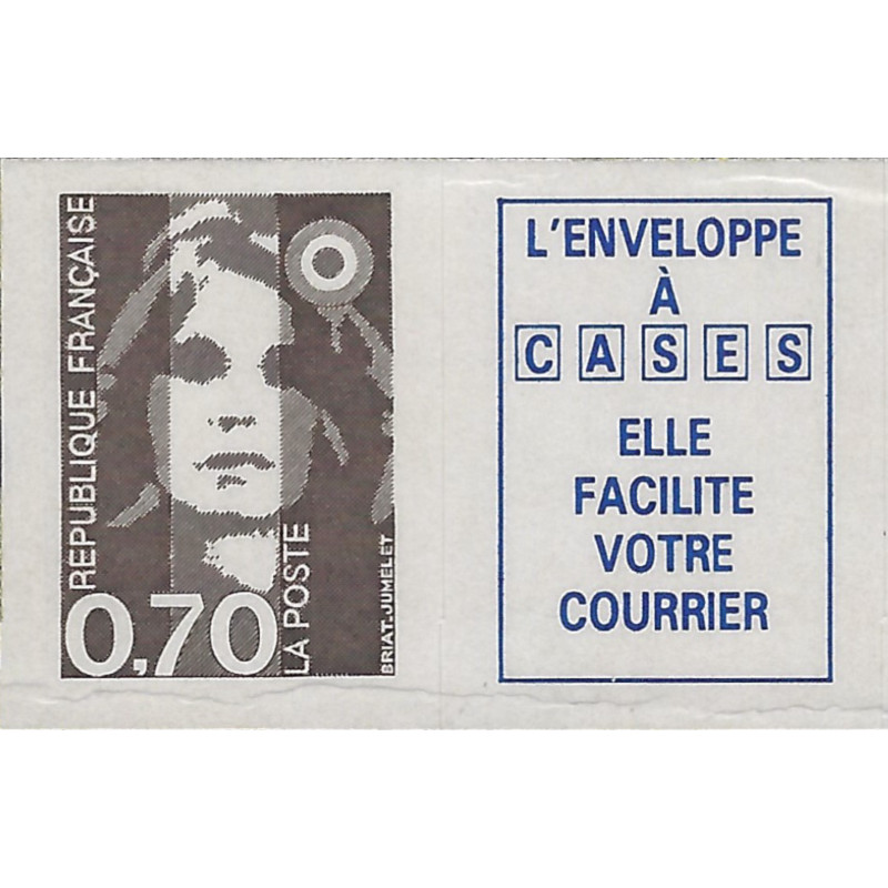 Timbre autoadhésif de France N°5b - Marianne du Bicentenaire.