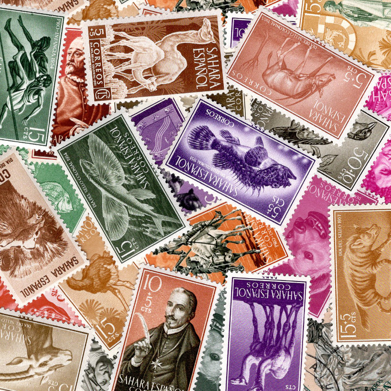 Sahara Espagnol 25 timbres de collection tous différents.