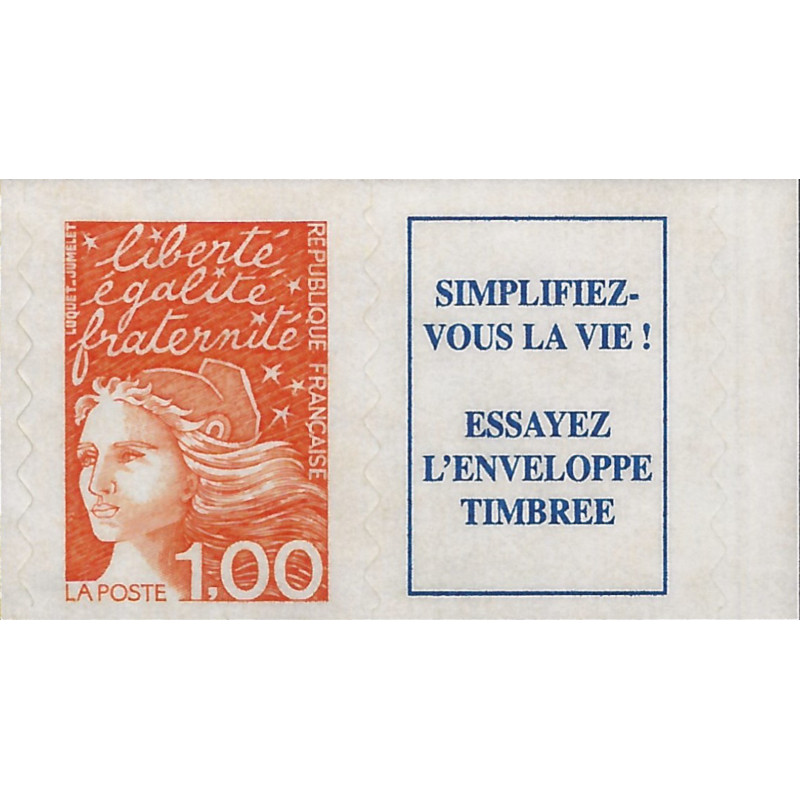 Timbre autoadhésif de France N°16a - Marianne de Luquet.