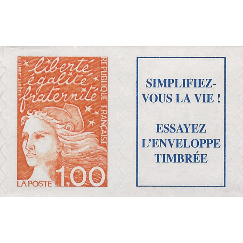 Timbre autoadhésif de France N°16aa - Marianne de Luquet.