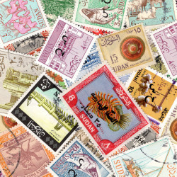 Soudan 25 timbres de collection tous différents.
