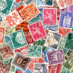 Suisse timbres de collection tous différents.