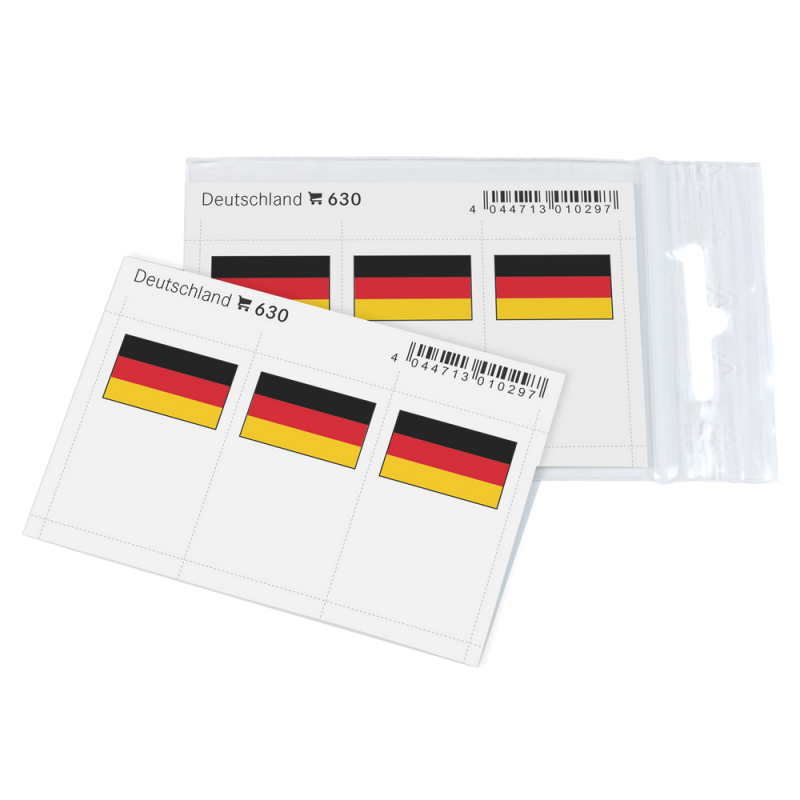 Feuillet de drapeaux Allemagne en couleurs pour reliures.