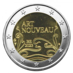2 euros Belgique 2023 - Art Nouveau coincard version française.