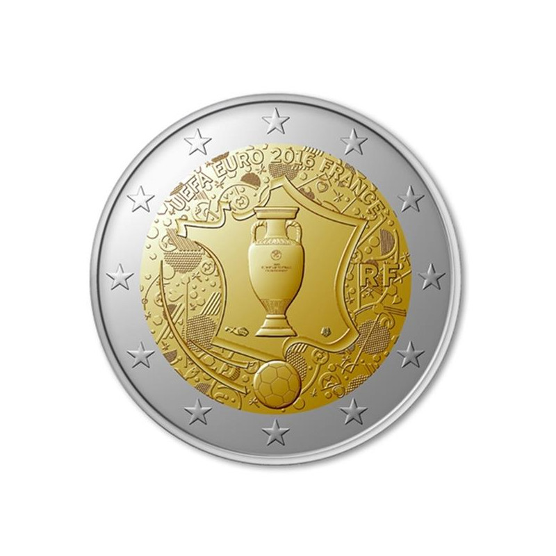2 euros commémorative France - UEFA 2016.
