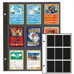 Recharges Futura Yvert à 9 poches pour cartes Pokémon, Magic, Yu Gi Oh (E9).