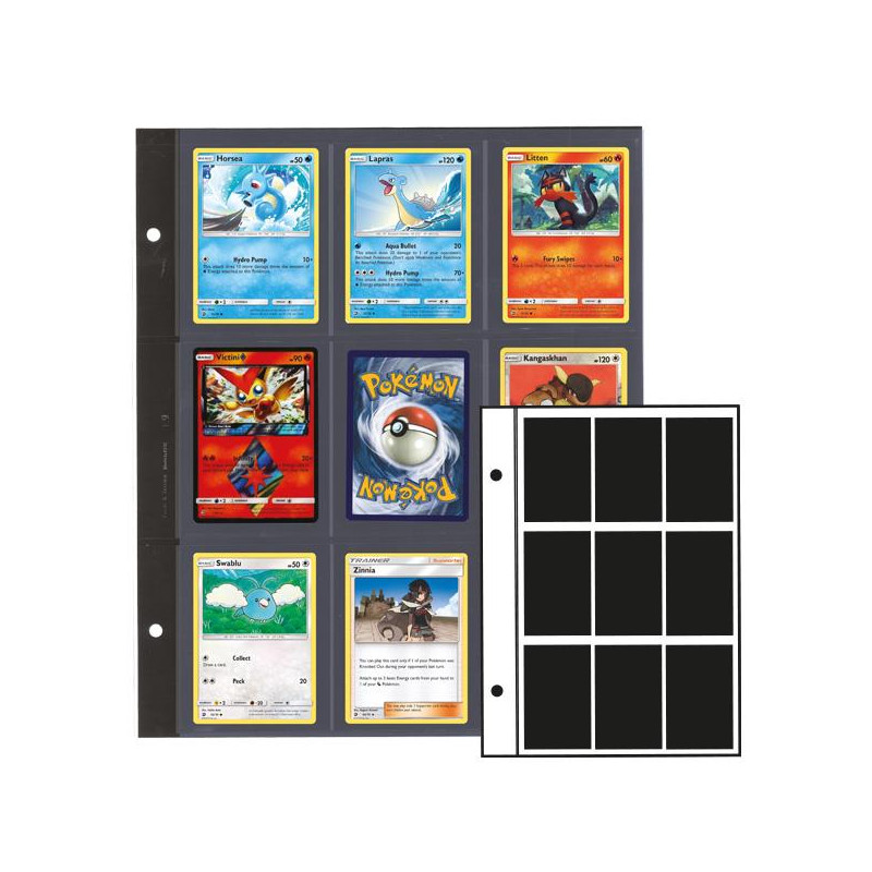 Recharges Futura Yvert à 9 poches pour cartes Pokémon, Magic, Yu Gi Oh  (E9). - Philantologie