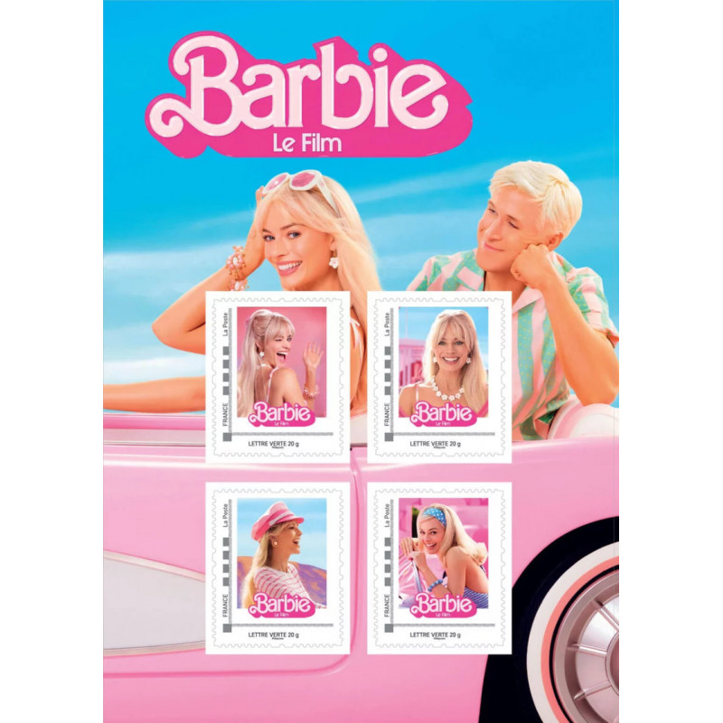 Collector 4 timbres Barbie, le film.