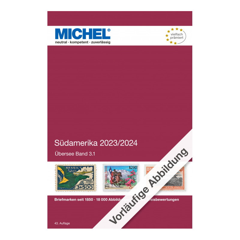 Catalogue de cotation Michel timbres d'Amérique du Sud 2023/2024.