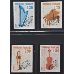 Instruments de musique timbres préoblitérés N°202-205 série non dentelé neuf**.