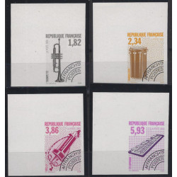 Instruments de musique timbres préoblitérés N°228-231 série non dentelé neuf**.