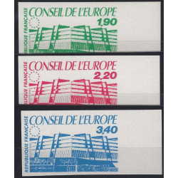 Conseil de l'Europe timbres de service N°93-95 série non dentelé neuf**.