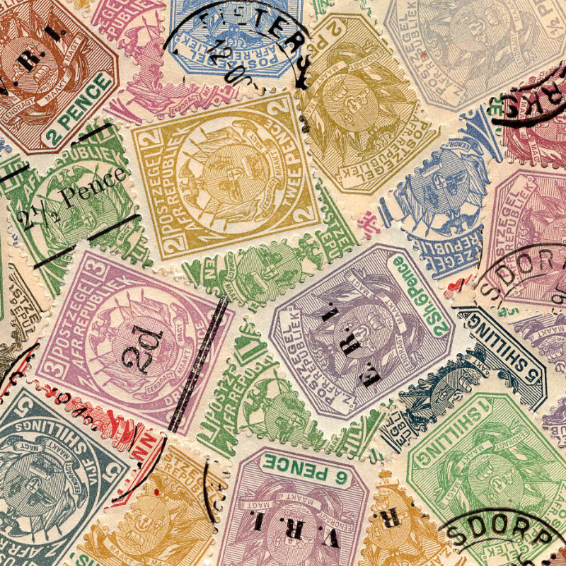 Transvaal timbres de collection tous différents.