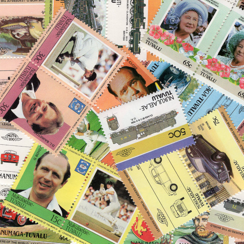 Tuvalu timbres de collection tous différents.