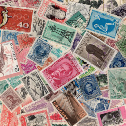 Uruguay timbres de collection tous différents.