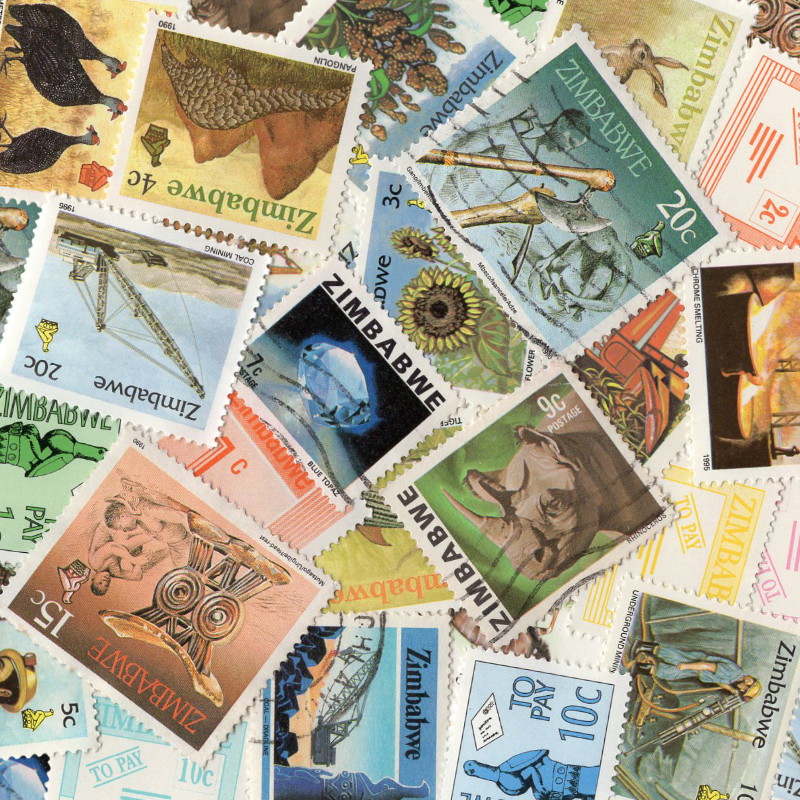 Zimbabwe timbres de collection tous différents.