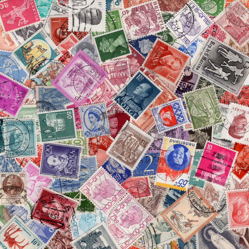 Europe de l'Ouest timbres de collection tous différents.