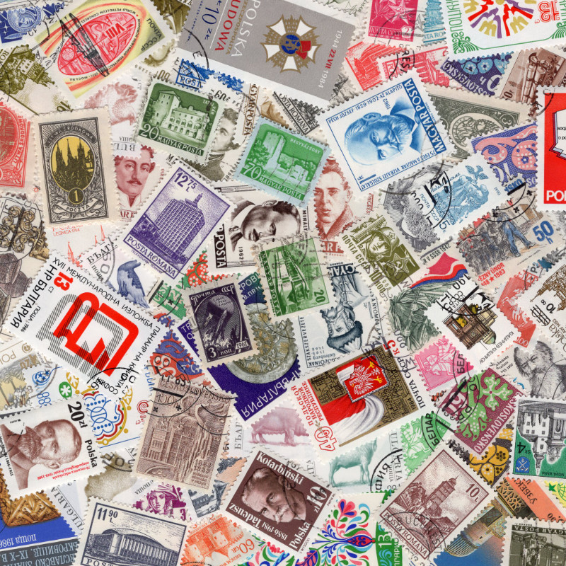 Europe de l'Est timbres de collection tous différents.