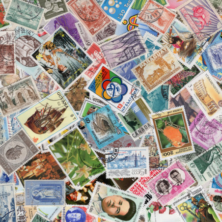Lot De 100 Timbres URSS Grand Format – Collection Variée Oblitérée, Qualité Exceptionnelle, Préparée à La Main